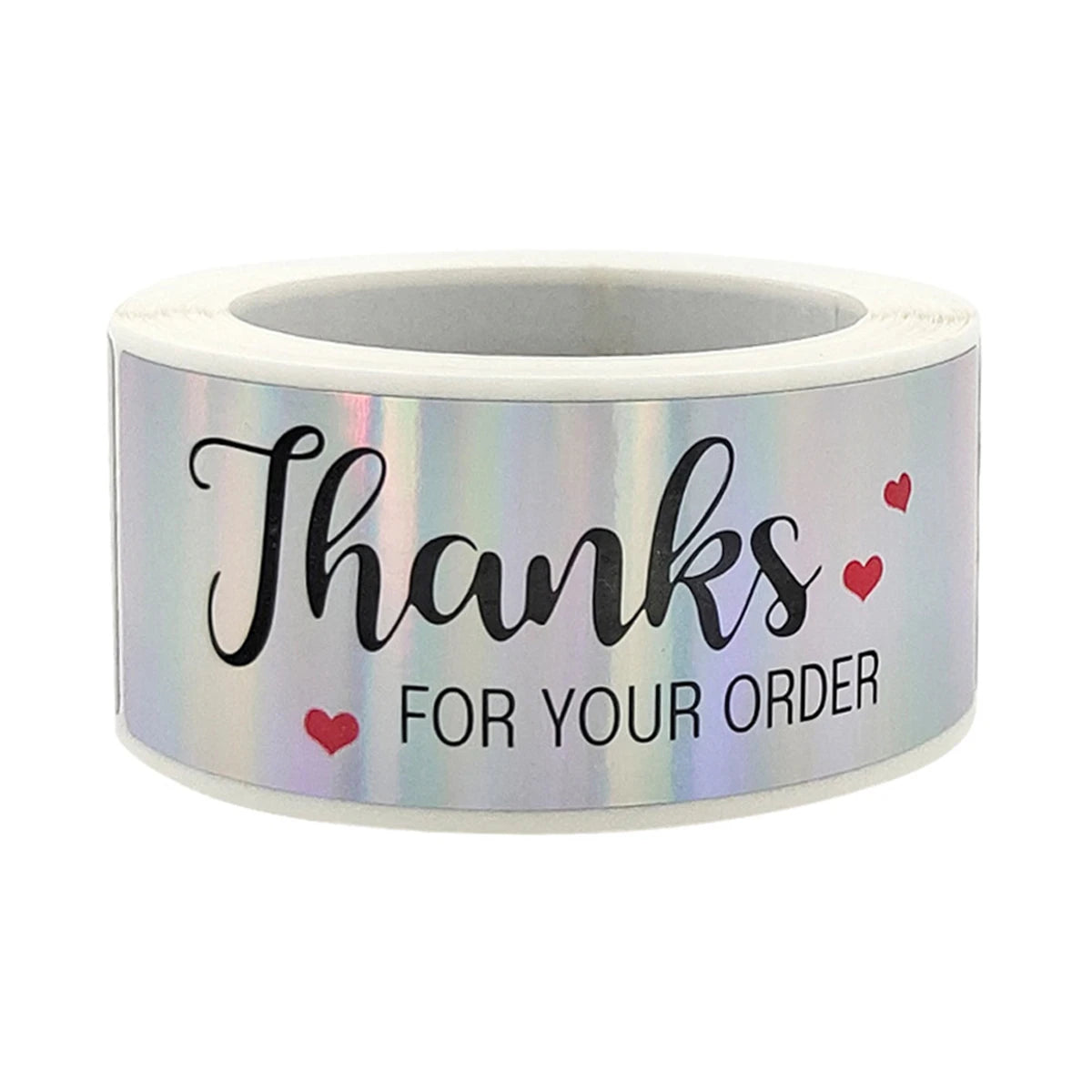 120Pcs 1x3 inch Rainbow Laser Thank You for Your Order Stickers Small Business Stickers Adhesive Labels Handmade Decor