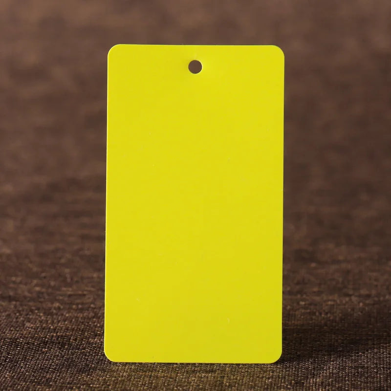 100 pcs 5X9 cm Stock Blank PVC Square Hang Tag/Price Tag/Colorful Waterproof Plastic Tag/Clothing Tag/DIY Gift Tag