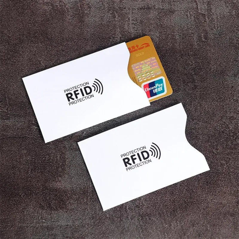 5Pcs Fashion Anti Theft for RFID Credit Card Protector Blocking Cardholder Sleeve Skin Case Covers Protection Bank Card Case