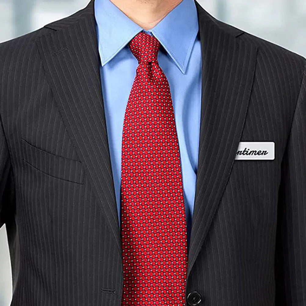 32Pcs Name Tag Blank Name Badges High Density DIY Sublimation Id Badge Pin Backing Office School Use Reusable Custom