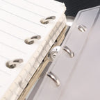 2/6/12Pcs Waterproof A6 6-Hole Binder Pockets Waterproof PVC Cash Budget Envelopes Zipper Binder Pouches for Notebook Planner