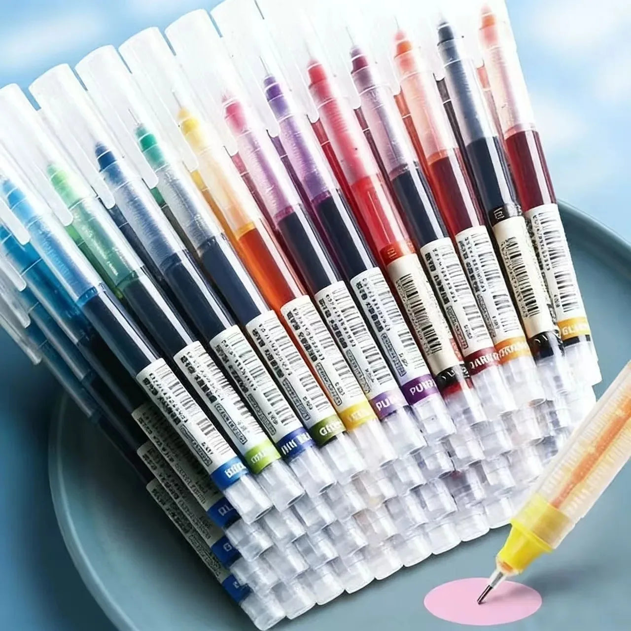 3/10/50/100PCS Color Gel Pens set,0.5mm Fine Tip Ballpoint Pen for Drawing Pens for Writing Office Accessories Back To School