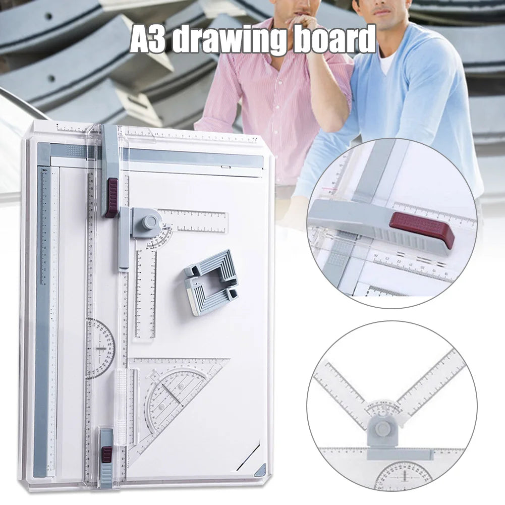 A3 Drawing Drafting Board Tables With Parallel Motion Unterlagen Angle Measuring System Ruler Kit Portable Designer Tool 제도판