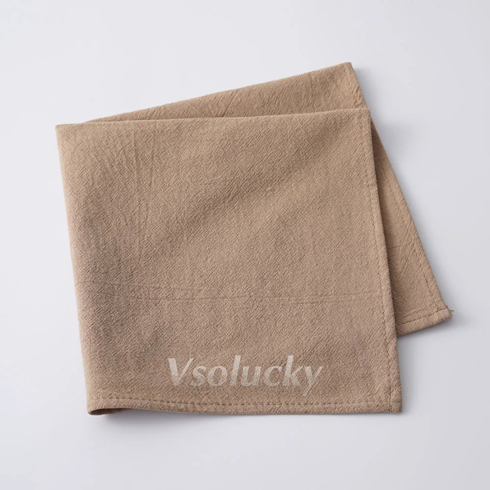 Cloth Napkin 40x40cm Washed Cotton Plain Washed Cotton Soft Rustic Table Napkin for Wedding Christmas Party Daily Family Meals