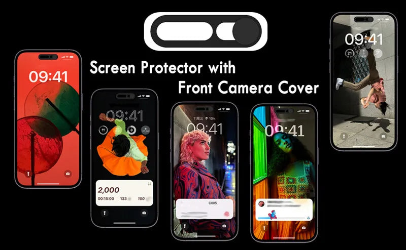 2PCS WebCam Cover Antispy Front Camera Lens Privacy Slider Protector for IPhone 17 Air 16 15 Pro Max Plus 17Pro Web Cam Sticker
