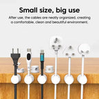 360 Rotation Magnetic Cable Clip Cable Organizer Holder Adhesive Wire Keeper Management USB Charging Line Winder For Home Office
