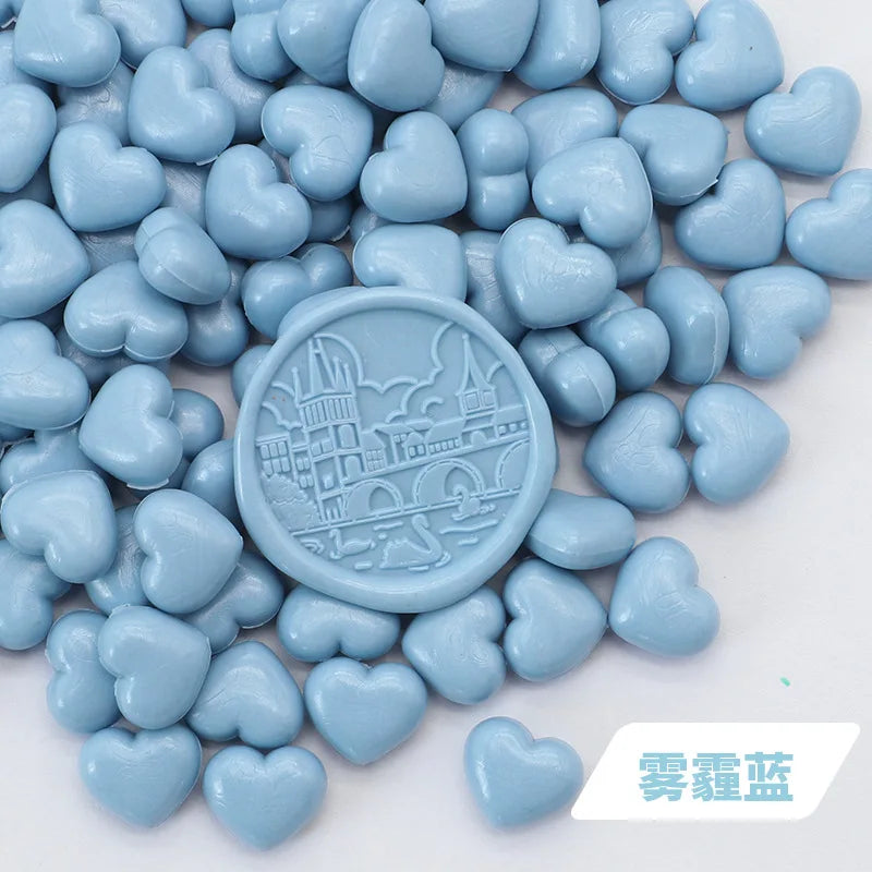 100pcs Heart-Shaped Sealing Wax Beads for Wax Seal Stamp, Great For Embellishment Of Card Envelope, Wedding Invitation