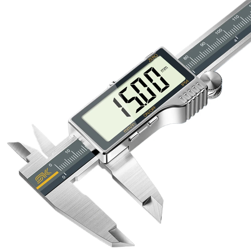 All-Metal IP54 Electronic Digital Display Vernier Calipers 0-150/200/300mm Stainless Steel HD Full Screen Caliper Measuring Tool