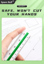 Space Ball Multi-functional Triangular Ruler Student Stationery 12.5/30cm Drafting Tool Scale Ruler Architect Technical Ruler