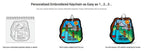 Wholesale Custom Embroidery Keychains Logo Flight Tag Keychain Jet Tag Keychain Personalized Name Key Ring Fabric Keychain