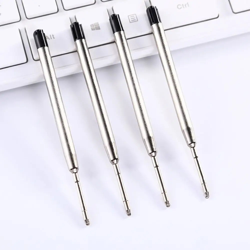 Metal Ballpoint Pen Press Tyle Business Fountain Pen with Blue/Black Ink Refill Students Gift Neutral Pen School Office Supplies