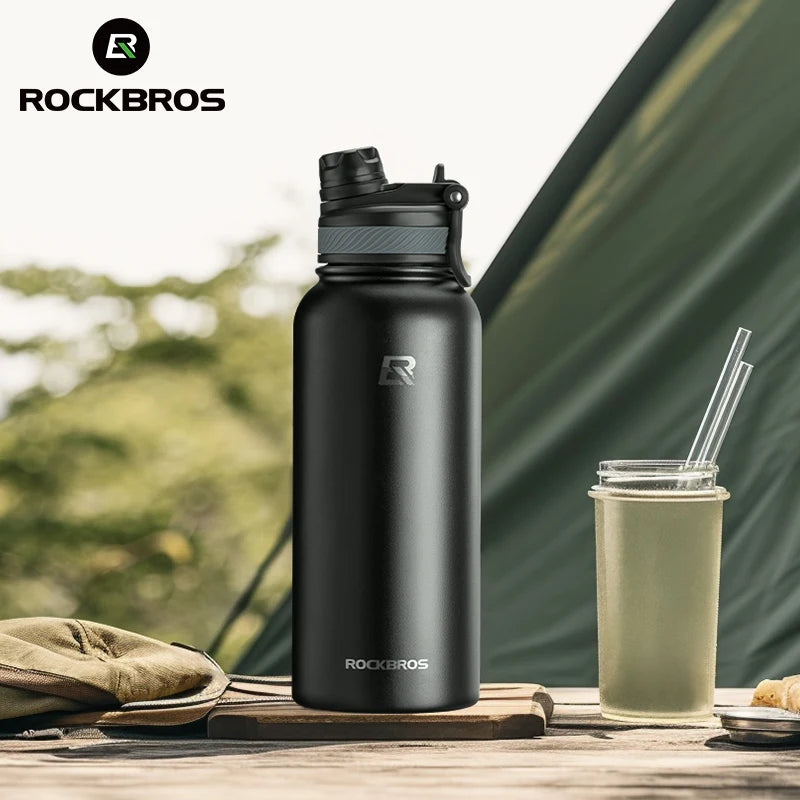 ROCKBROS Cycling Water Bottle Thermal Drinkware Vacuum Flasks & Thermoses Bottle 500ml 650ml 1000ml 1200ml Cycling Water Bottle