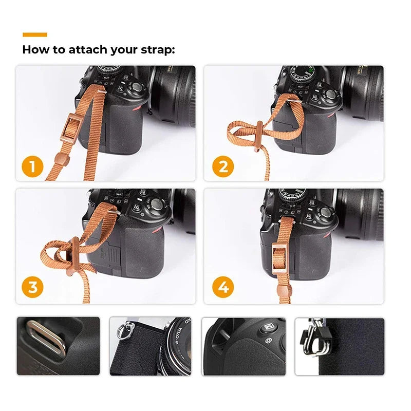 Portable Camera Strap Adjustable Cotton Leather Camera Shoulder Neck Strap Belt For Sony/ Nikon Camera Belt For DSLR Digital SLR