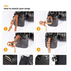 Portable Camera Strap Adjustable Cotton Leather Camera Shoulder Neck Strap Belt For Sony/ Nikon Camera Belt For DSLR Digital SLR