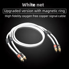 Hi-Fi Fine RCA Cable High Quality 4N OFC HIFI 2RCA-2RCA Male to Male Audio Cable Main Core Independent Shielding One Pair