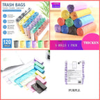 5 Rolls 100Pcs Household Disposable Trash Bags Kitchen Garbage Pouch Cleaning Waste Plastic Bag Storage Strong