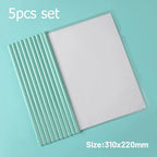 5pc/set A4 Transparent Folder Thickened Plastic Folder File Waterproof Test Paper Storage Bag Office Document Classification Bag
