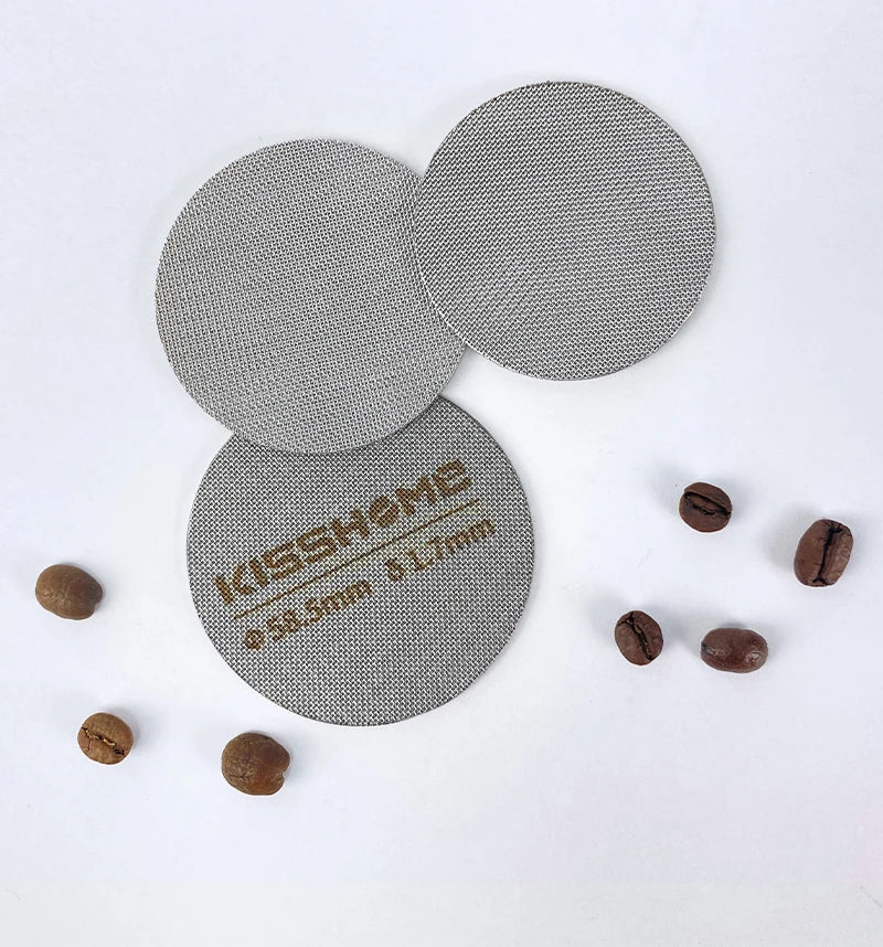 Coffee Puck Screen Fit 51mm 53.5mm 58.5mm Reusable Ground Filter Mesh Heat Resistant Metal For Espresso Accessories Barista Tool