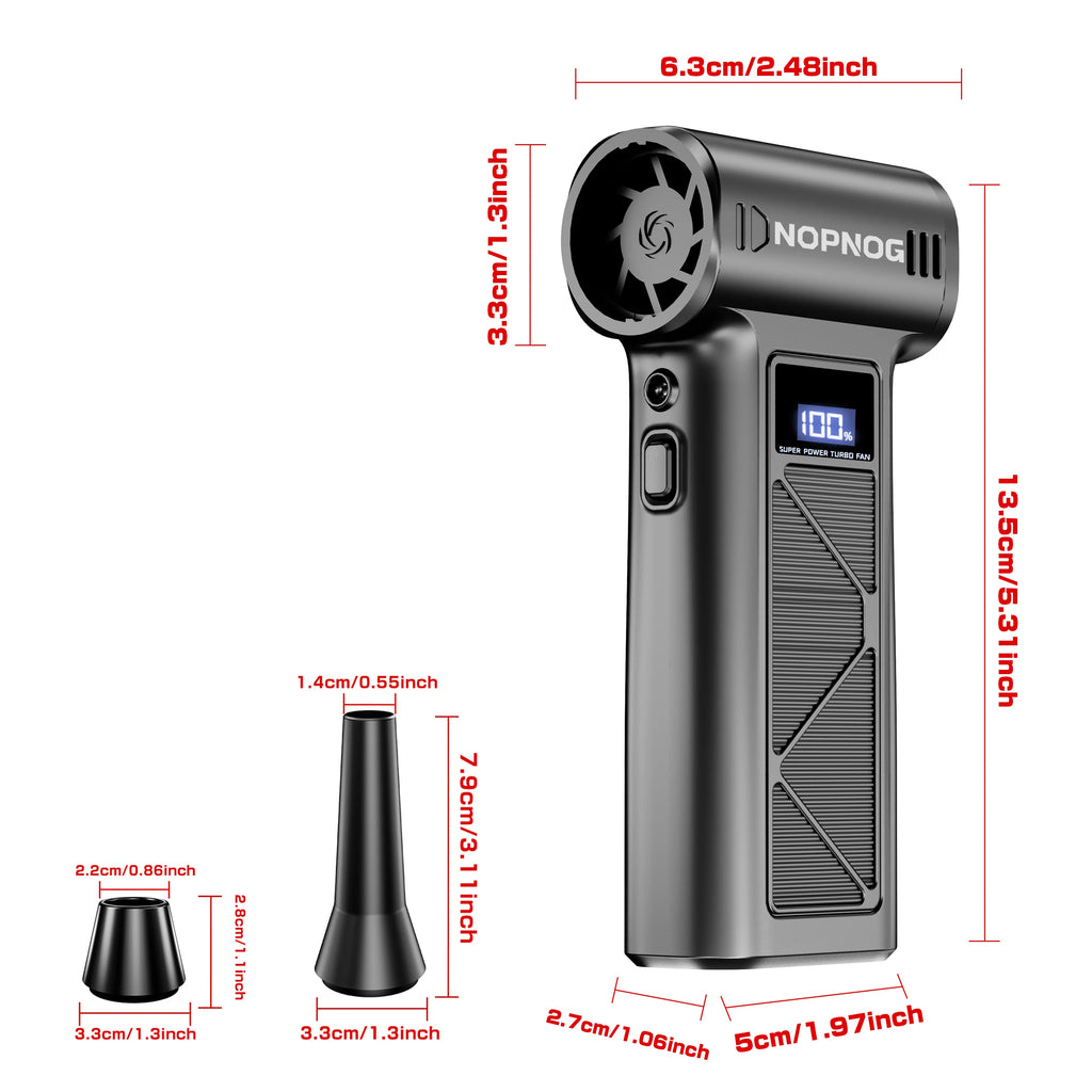 Car Snow Blow Electric Air Duster Type-C Charging Cleaning Blowing Tool 4 Gears Portable Turbo Blower Fan 110000rpm