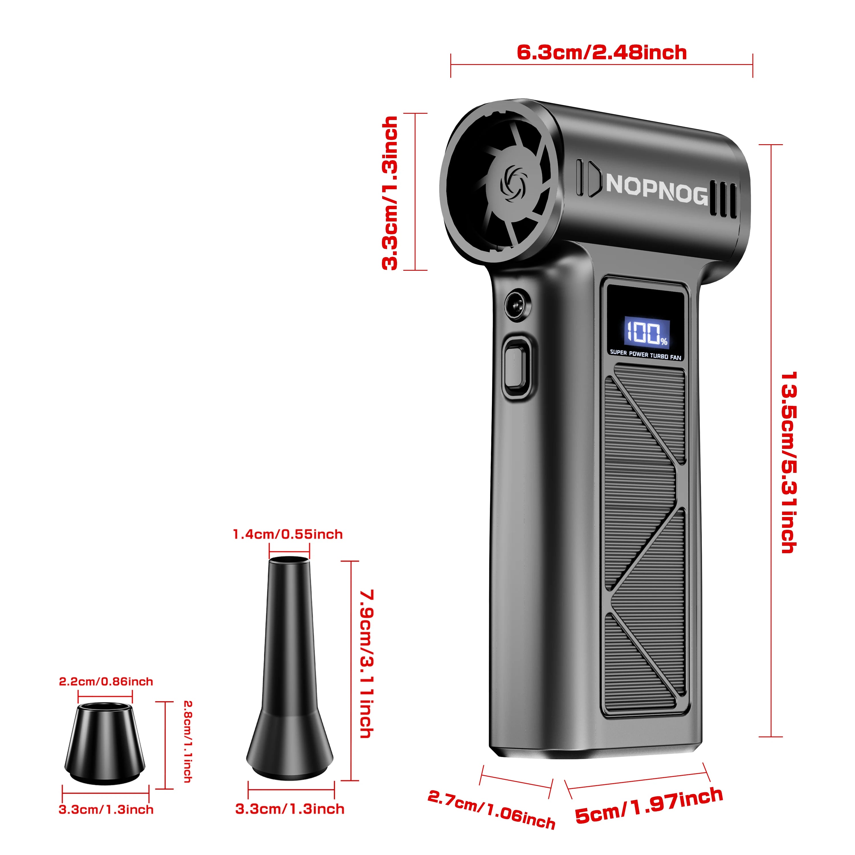 Car Snow Blow Electric Air Duster Type-C Charging Cleaning Blowing Tool 4 Gears Portable Turbo Blower Fan 110000rpm