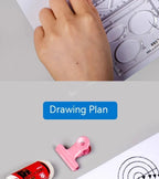 Multifunctional Geometric Function Ruler Set Mathematics Drawing Template Measuring Tool for Art Student School Office Supplies
