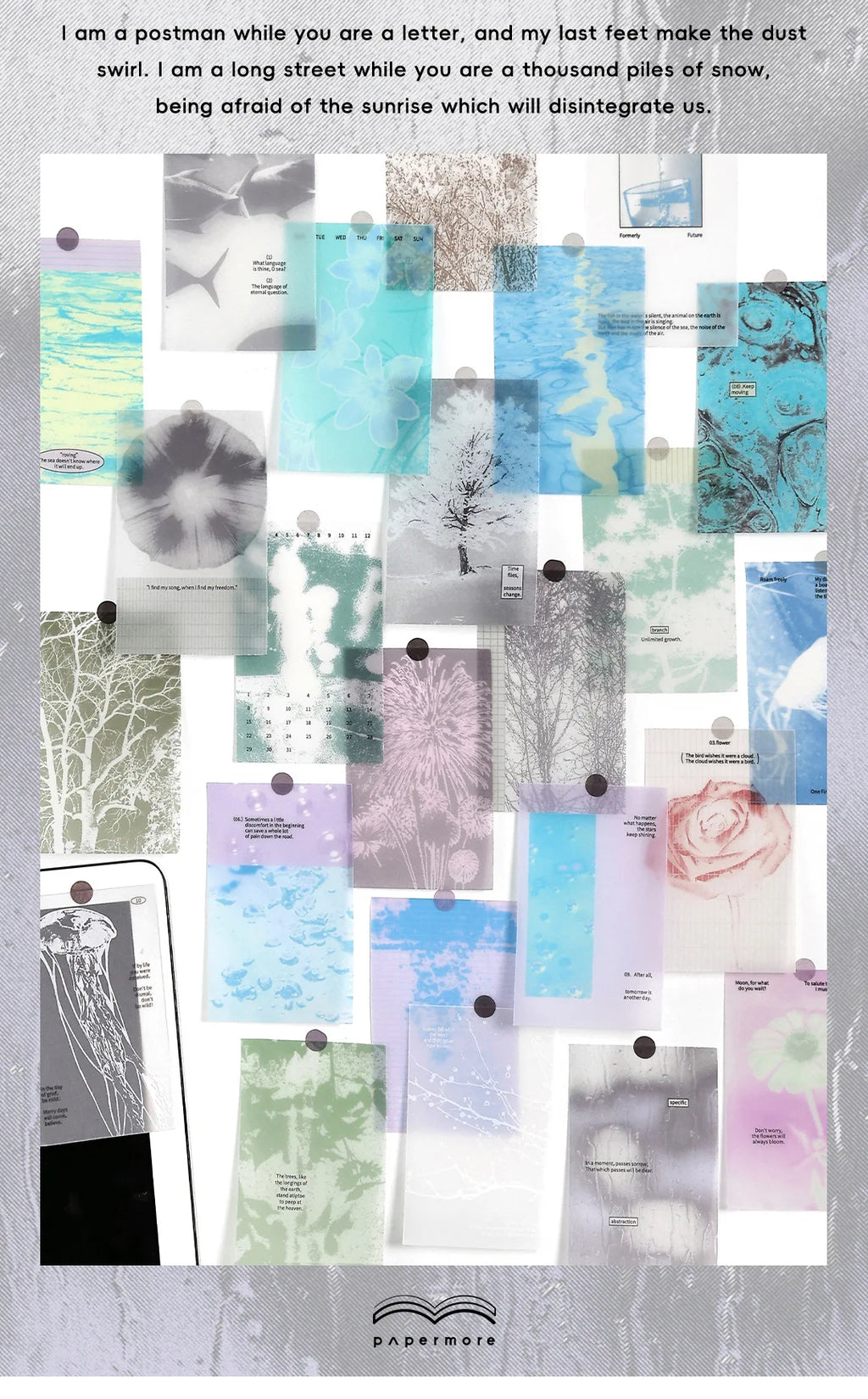 10pcs/lot Memo Pads Material Paper  slow start to the season Collection Journal Scrapbooking paper  Background Decoration Paper