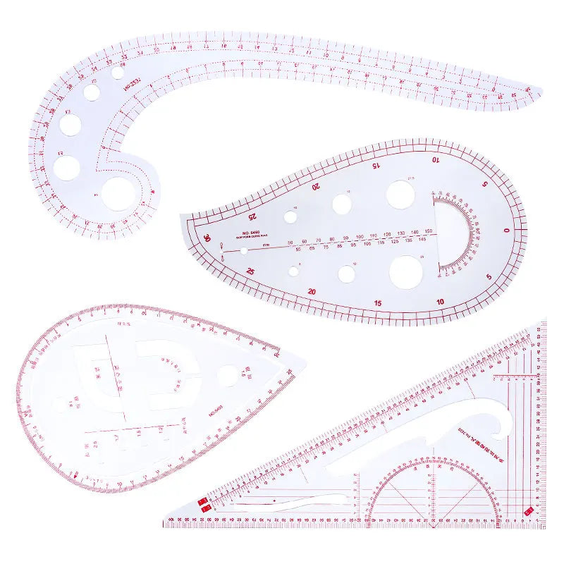 KRABALL Sewing Ruler Set Measure Patchwork Tailor French Curve Ruler for Fabric Drawing Template DIY Sewing Accessories Tool