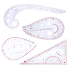 KRABALL Sewing Ruler Set Measure Patchwork Tailor French Curve Ruler for Fabric Drawing Template DIY Sewing Accessories Tool