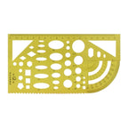 62KA Drafting Stencils Measuring Tools Geometric Rulers Plastic School Office Supply，School supplies set，xros