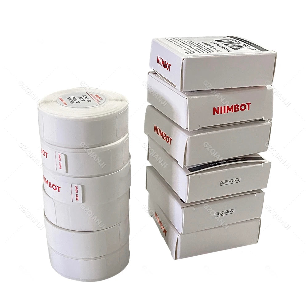 3/5/10 Rolls NiiMBOT D110 D11 D101 Offical Label Printer Sticker Various Size of White Color Paper Roll 12*40mm 15*30mm Anti-Oil