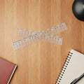 10Pcs Anti-Myopia Flexible Plastic Ruler 15Cm 20Cm Transparent Clear Metric Straight Ruler with Wavy Edge for School Classroom