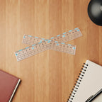 10Pcs Anti-Myopia Flexible Plastic Ruler 15Cm 20Cm Transparent Clear Metric Straight Ruler with Wavy Edge for School Classroom