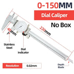 Vernier Caliper Professional Pachymeter Carpentry Tools Measuring Tool Micrometer Ruler Stainless Steel Pachometer Dial Calipers