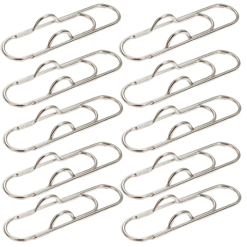 Anti Lost Paper Clip Metal Pen Holder Clips Portable Bookmarks Photo Memo Ticket Fixed Paperclips Office School Stationery