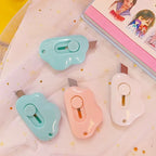Mini Box Cutter Cartoon Cute Girly Pink Cat Paw Clouds Cutter Letter Envelope Opener Mail Knife Supplies Scrapbooking Tools