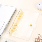 Lightweight Pvc Loose-Leaf Shell 6 Holes A6 Transparent Loose-Leaf Shell, Color Clip, Simple Candy Color Album Shell