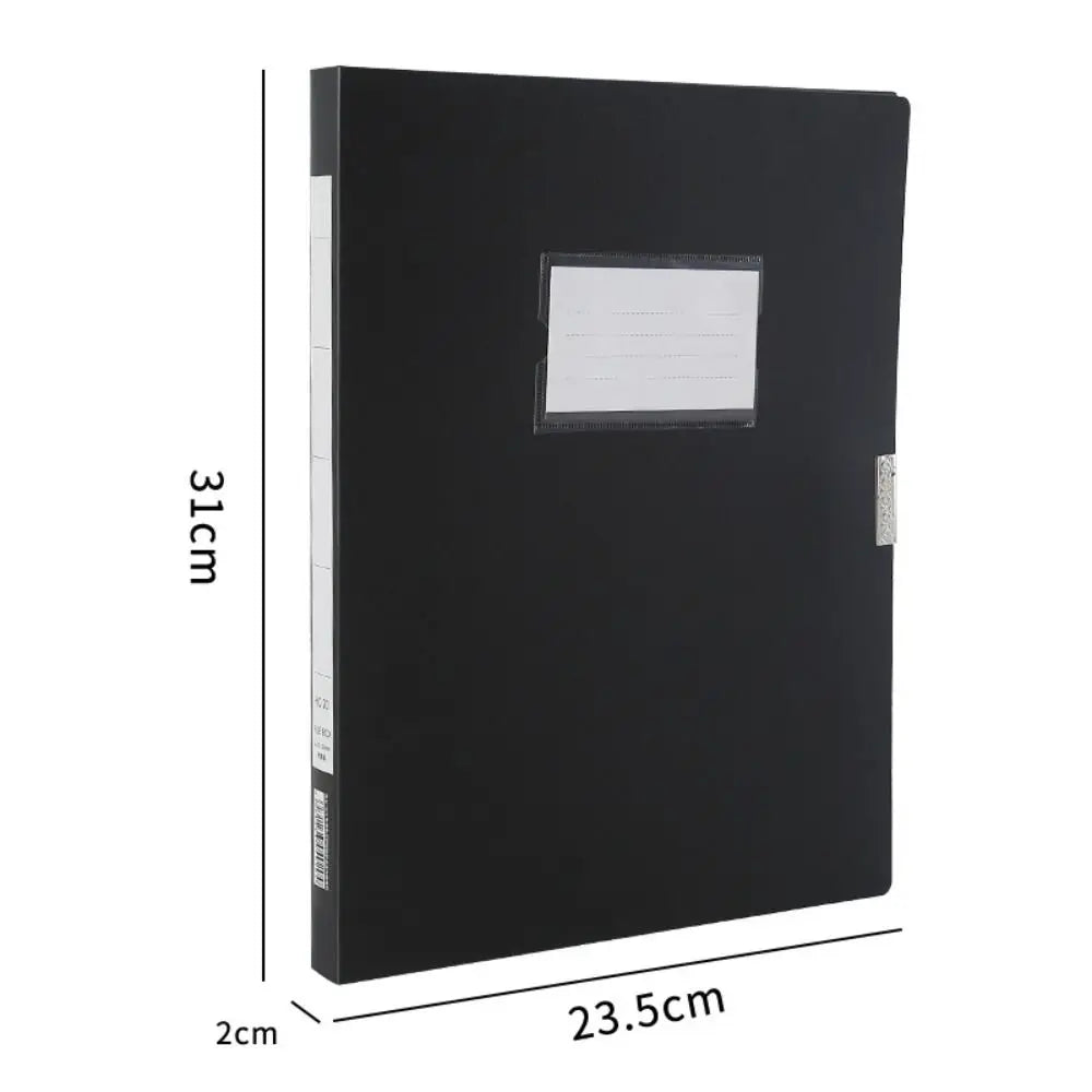 File Organizer Black Blue A4 File Folder Thickened Dustproof Paper Storage Box PP Plastic Document Case Personnel Division