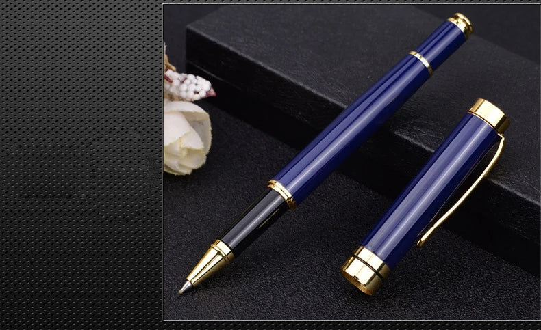 Luxury Metal Shell Business Office School Supplies Ballpoint Pens for Writing Rollerball Pen Customized Logo Name Gift