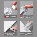 Reusable Metal Push Clip Staple Remover Paper Fixing Organizing Stapler Push Clamp Paper Binding File Office Stationary