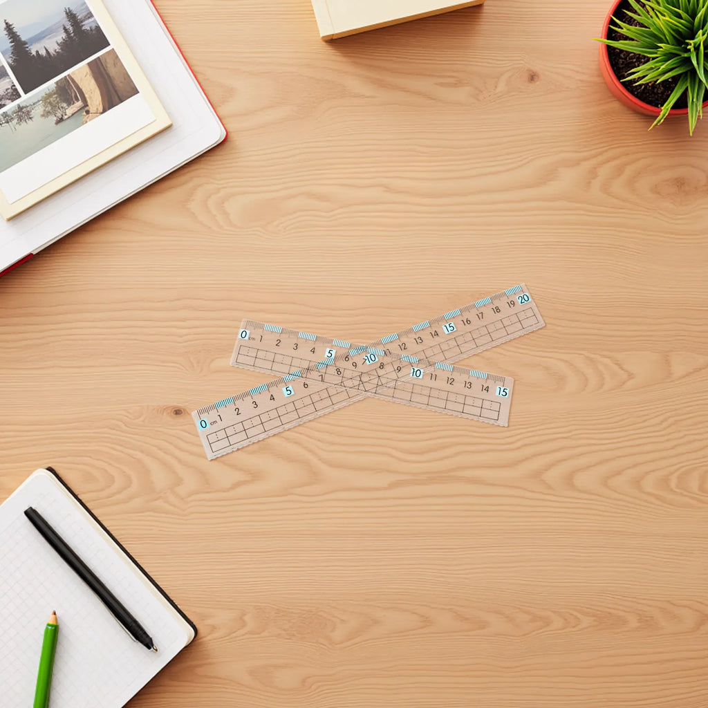 10Pcs Flexible Plastic Anti-Myopia Ruler School Clear Transparent Metric Ruler 15Cm 20Cm for Precise Drawing Classroom