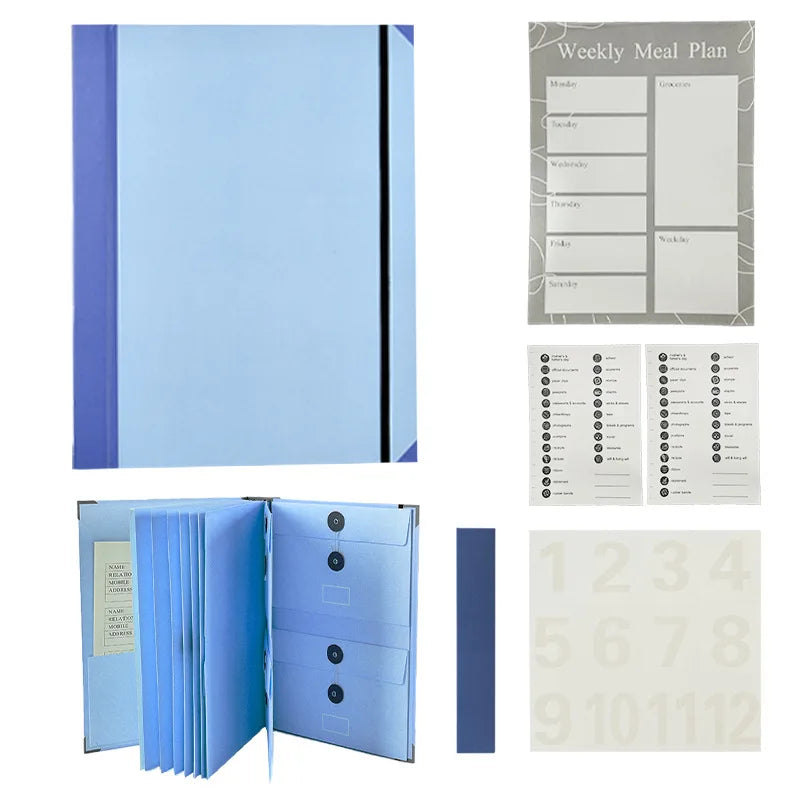 In Case I Go Missing Binder Folio Document Organizer Expanding File Folder Pockets Accordion Document Organizer Pocket Organ