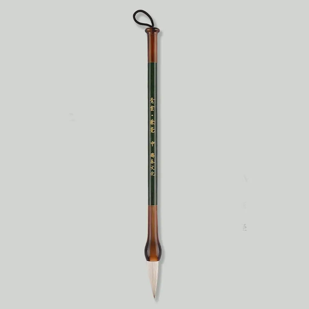 Traditional Chinese Calligraphy Brush Oil Painting Wolf Hair Scriptures Writing Brush Oil Watercolor Wood Art Paint Brush