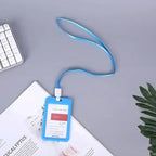 Lanyard Card Covers Women Men Work Permit Holder Credit Card Holder Neck Strap Students Kids Bus Cards Case ID Card Holder