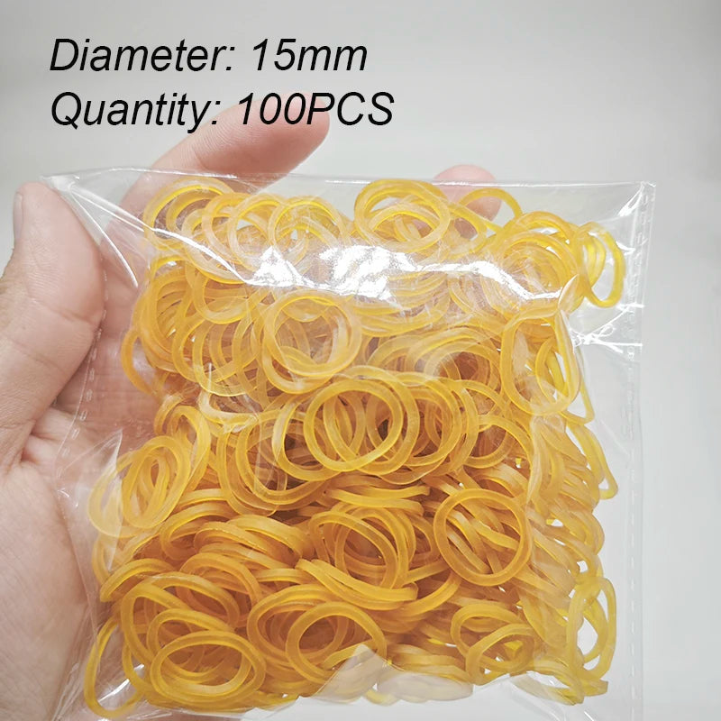 ‌Multi-Purpose Elastic Rubber Bands,15-60mm Diameter Rubber Bands Sturdy Stationery Fasteners for Paper, Files & Household Items