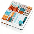 Foldable 6/12pcs Underwear Organizer Set • Hard Storage Boxes for Bra Socks • Drawer/Closet Clothes Organizers
