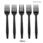 Rose Gold Disposable Knife Fork Spoon Cutlery Set Disposable Tableware Birthday Party Decorations Wedding Baby Shower Supplies