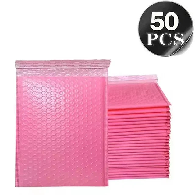 50Pcs Black Bubble Packaging Envelope Mailing Envelopes Mailer Poly Envelope for Shipping Self Seal Bubble Bags Padding