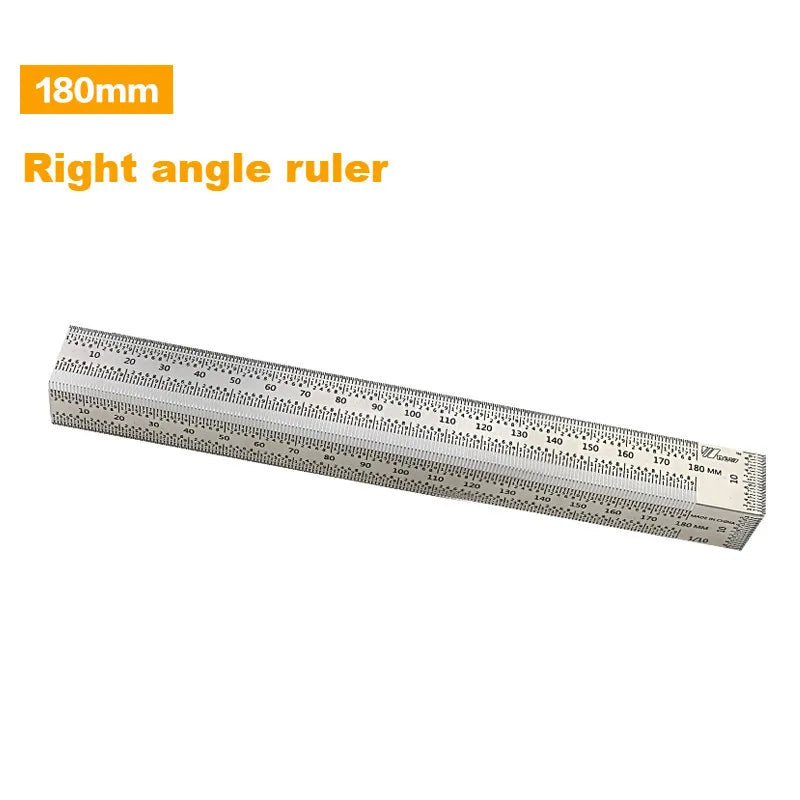 Precision Marking Ruler 200/300/400mm Stainless Steel Marking T-Rule 180mm Angle Ruler Automatic Pencil Scribing Mark Line Gauge