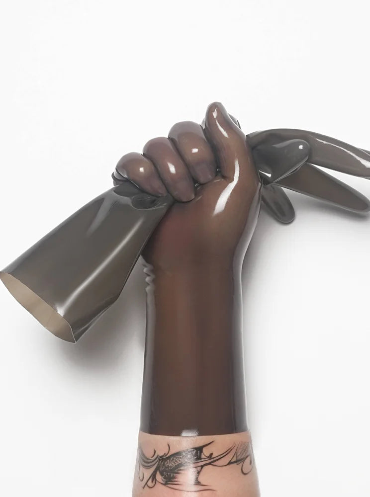 customized Man Latex Fetish Gloves: Luxury Long Opera Style - Soft, Durable Waterproof for Cosplay & Special Party Attire