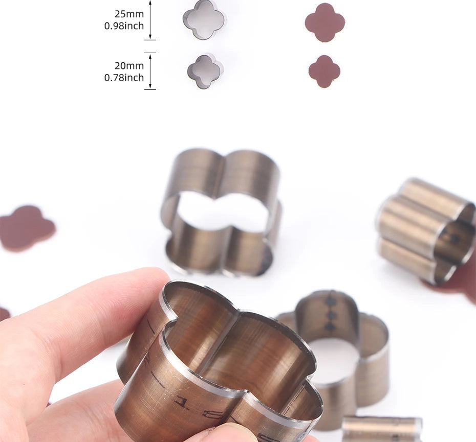 7Pcs Leather Die Cutter Hollow Punching Tool Cutting Mold Punching Die Set for Handmade DIY Leather Craft 20/25/30/35/40/45/50mm